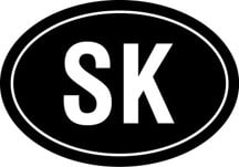 Slovakia Oval Euro Decal