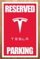 TESLA RESERVED PARKING STICKER