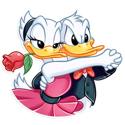 donald duck daisy duck disney cartoon sticker 08