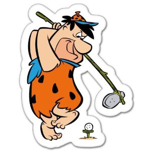 fred flinstone golf sticker decal