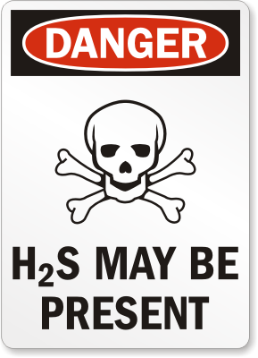 H2S Present Danger Sign 2