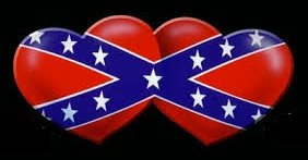 hearts rebel flag sticker 2