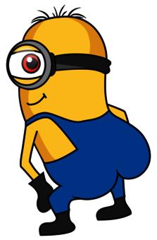 Minion Ass Funny Sticker