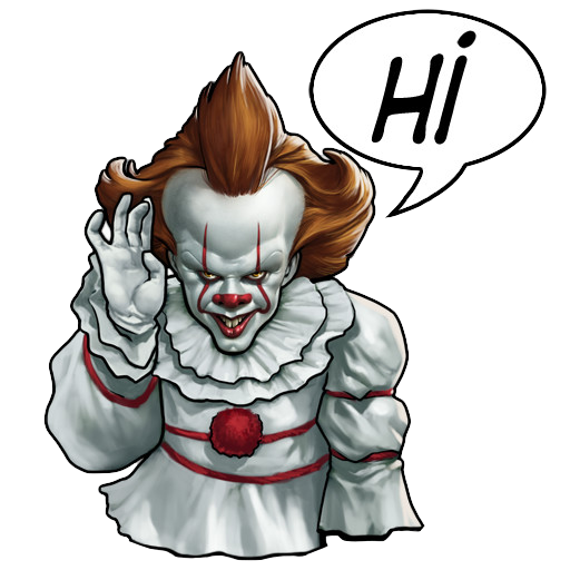PENNYWISE HI COLOR HORROR STICKER