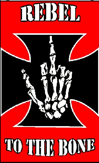 rebel to the bone sticker