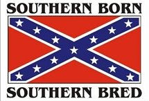 southern born southern bred confederate flag sticker