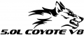 tribal wolf design vinyl car graphic sticker 4.0L COYOYE V8 right
