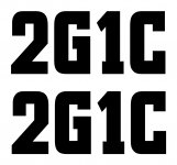 2G1C die cut decal set