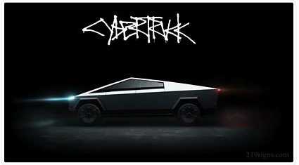 CYBERTRUCK PHOTO STICKER 19