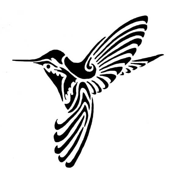hummingbird tribal decal