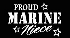 PROUD Military Stickers MARINE NIECE