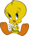 Tweety Bird Flower Decal 2