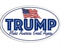 TRUMP MAKE AMERICA GREAT AGAIN OVAL FLAG STICKER