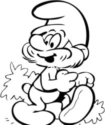 Diecut Smurf Sticker 2