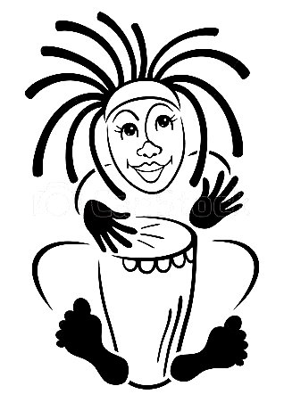 2 African Faces Africa Decal 32