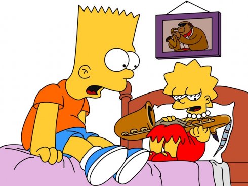 bart and lisa simpson sticker