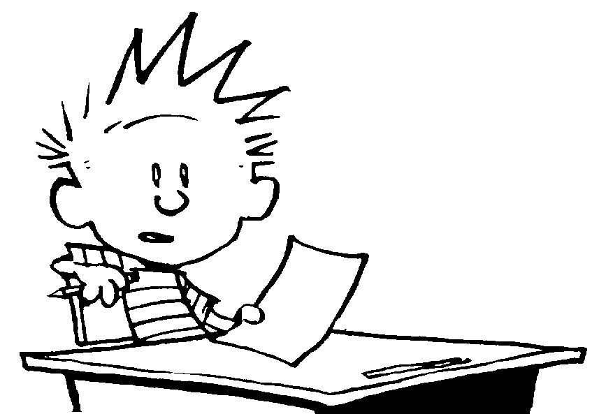 Calvin at School Vinyl Diecut Decal