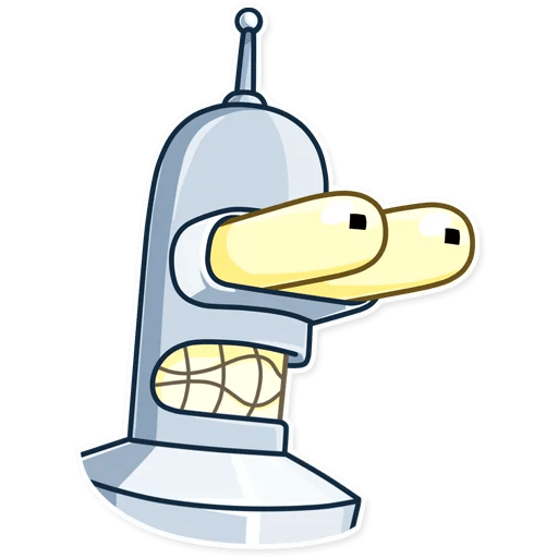 futurama tv show cartoon bender sticker 11