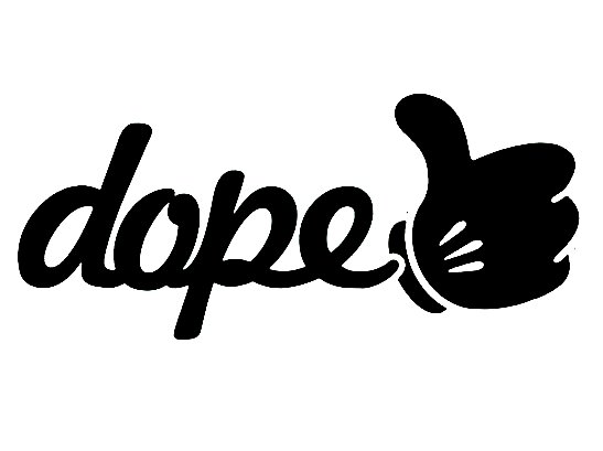 mickey hand dope sticker