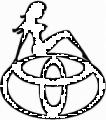 toyota sexy logo diecut decal 4