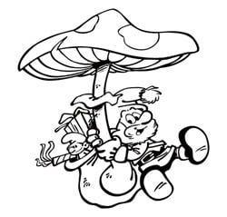 Diecut Smurf Sticker 1