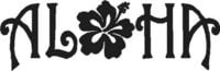 Aloha with Flower Sticker