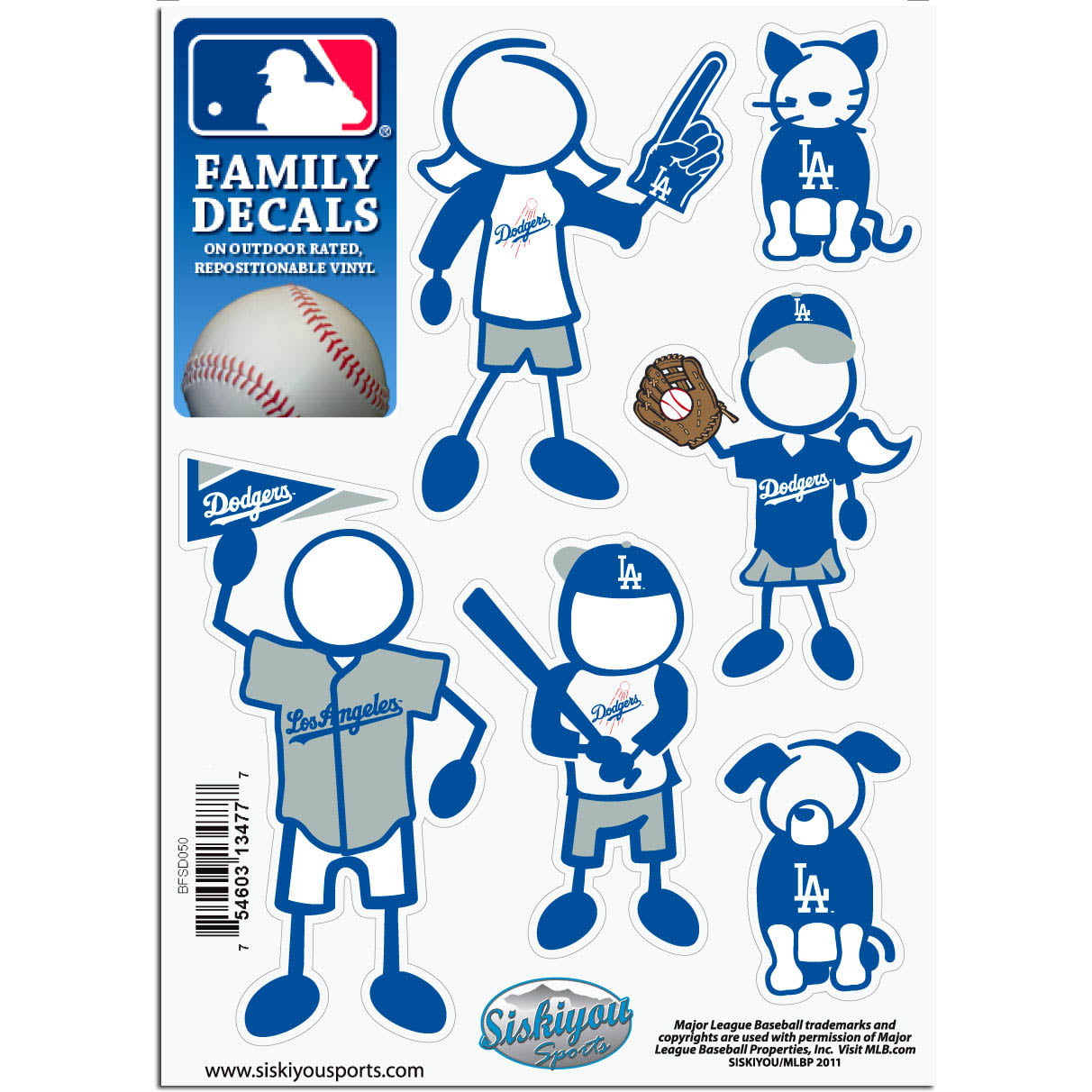 Dodgers Stick Family Decal Pack