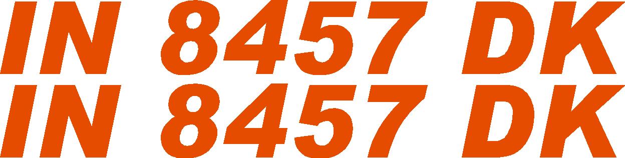 1 set Boat Registration Numbers PAIR