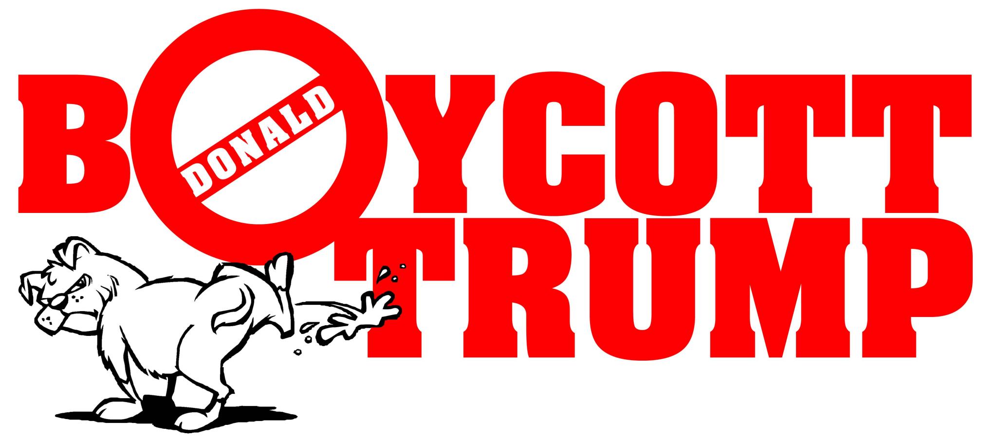 BOYCOTT TRUMP DOG PISS bumper STICKER