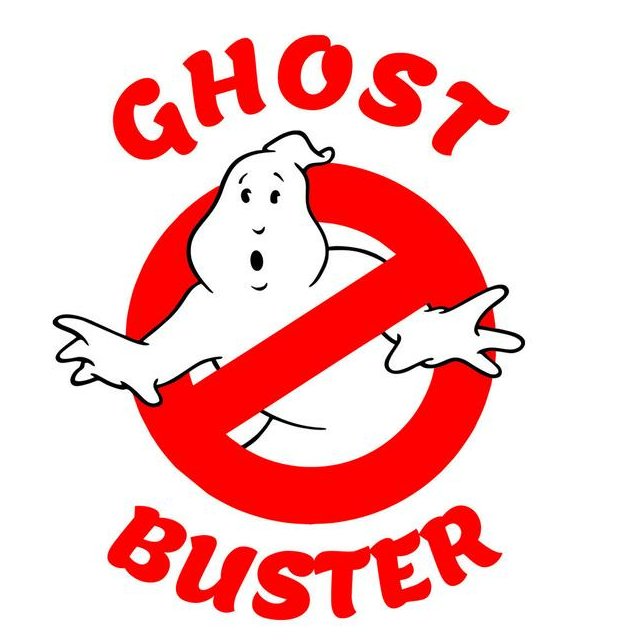 ghostbusters logo with text sticker