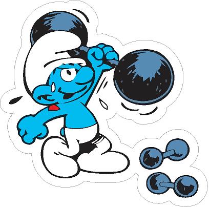 Hefty Smurf Decal