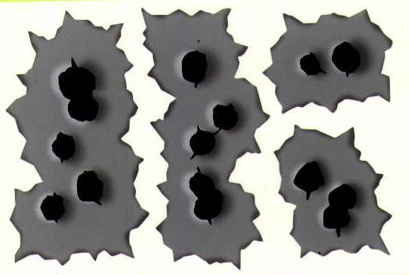 Bullet Hole Decals 2 Automotive Sticker