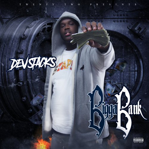 DEV STACKS BIGGA BANK RAP MUSIC ALBUM COVER STICKER