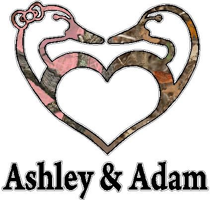 Duck Hunting LOVE Sticker 2 with NAMES