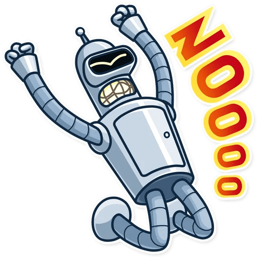 futurama tv show cartoon bender sticker 23