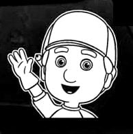 Manny Waving Sticker Decal