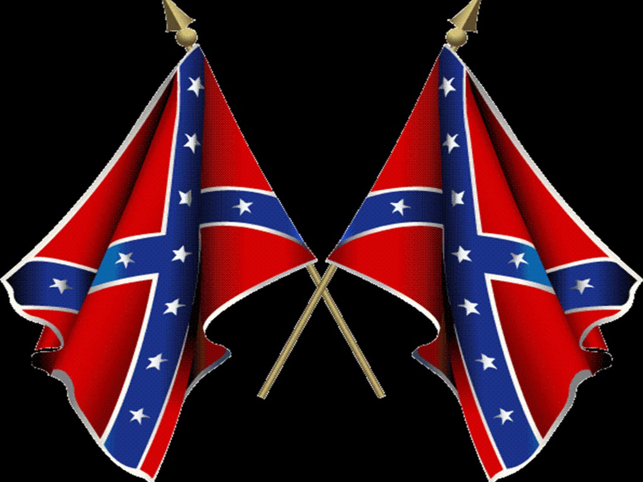 MARCHING REBEL BATTLE FLAGS STICKER