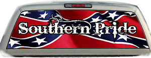 RWG rebel flag southern pride rear window see thru graphic