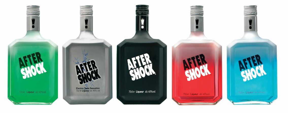 After Shock Liqueur Bottles