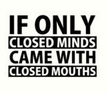 Closed Minds came with Closed Mouths die cut decal