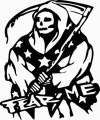 FEAR ME REBEL GRIM REAPER DECAL