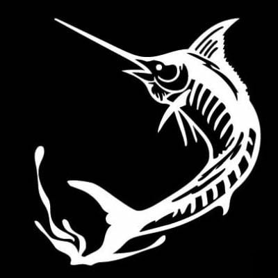 Marlin Jumping Vinyl Saltwater Fishing Decal