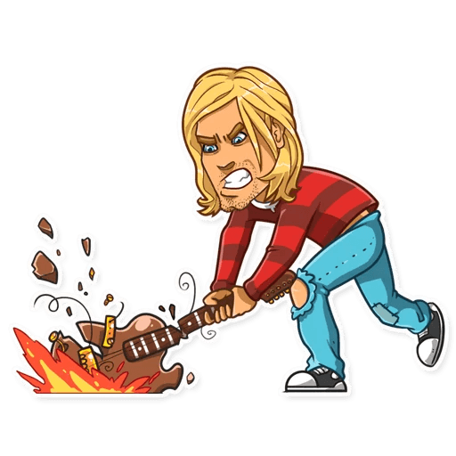 NIRVANA kurt cobain grunge is dead band sticker 09