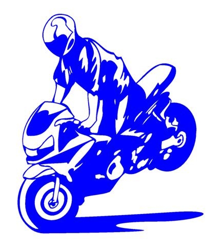 Sport Bike Stoppie funny auto decal