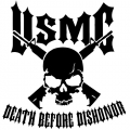 USMC Death Before Dishonor Decal