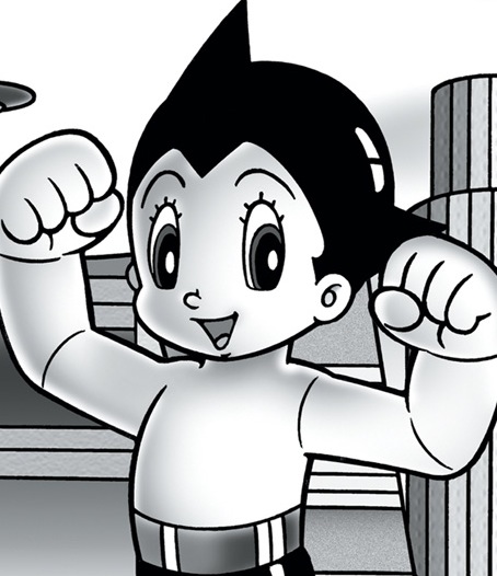 astro boy muscle sticker