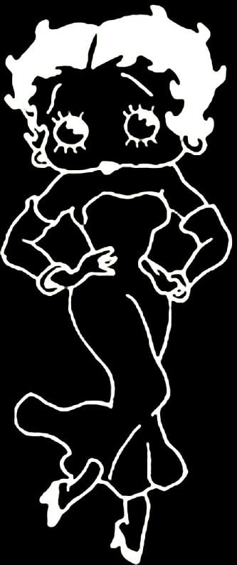 Betty Boop in Bell Bottoms Decal Sticker