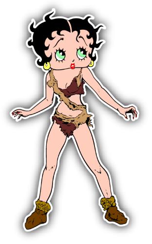 betty boop jungle jane funny car sticker
