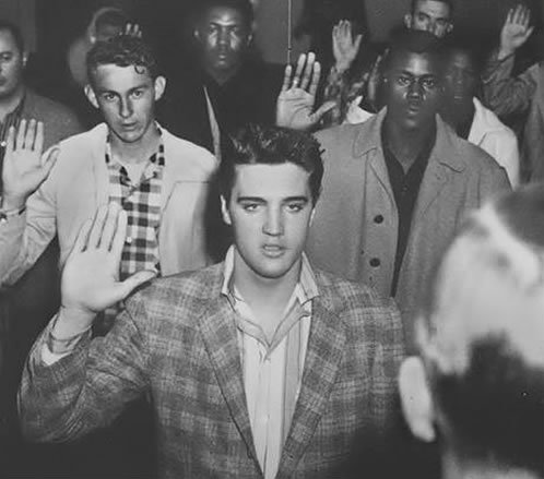 Elvis in the Army Sticker 7