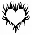 Tribal Heart Design Vinyl Tribal Decal